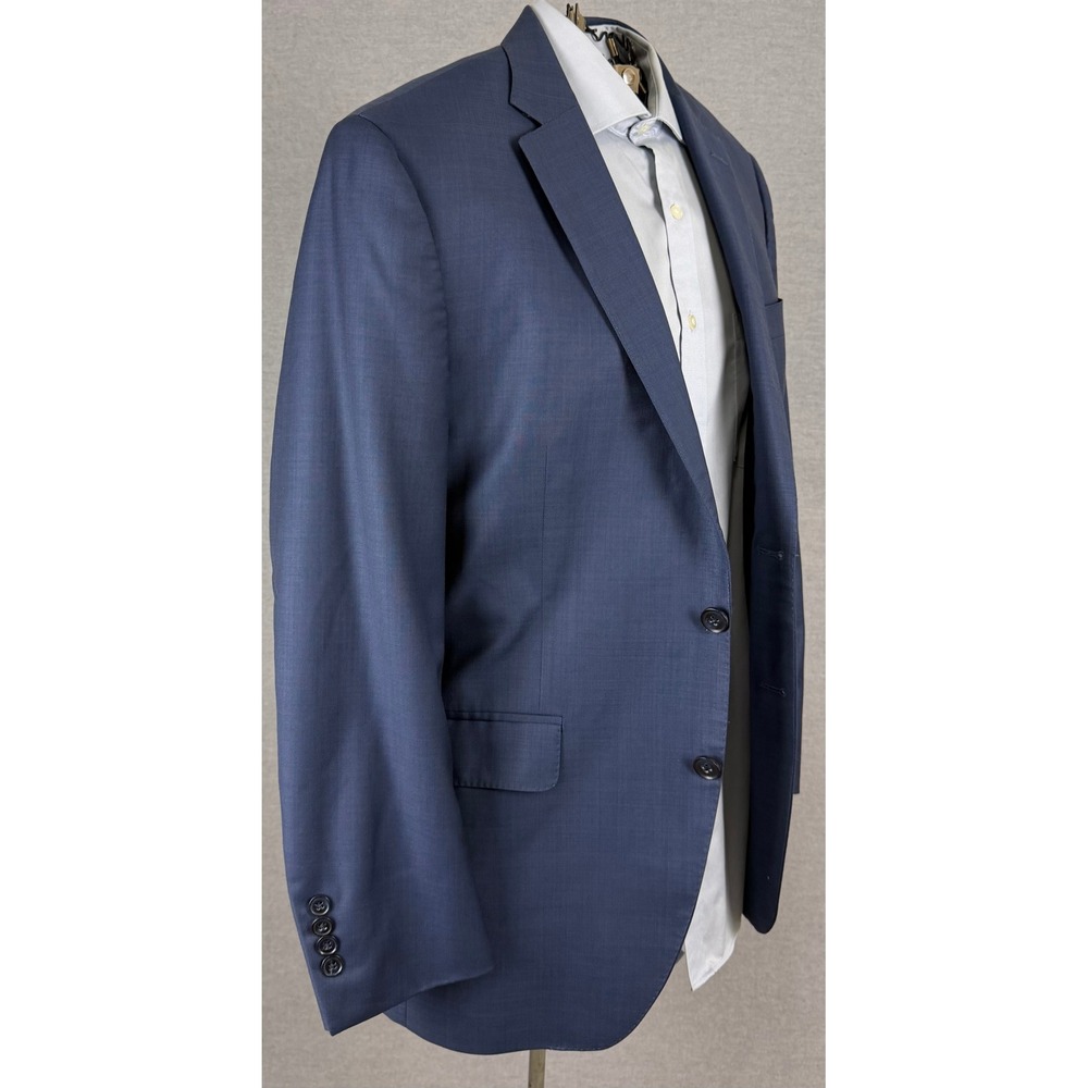 Peter Millar Mens Blue 100% Wool 2 Button Blazer Sport Coat Jacket Size 40R